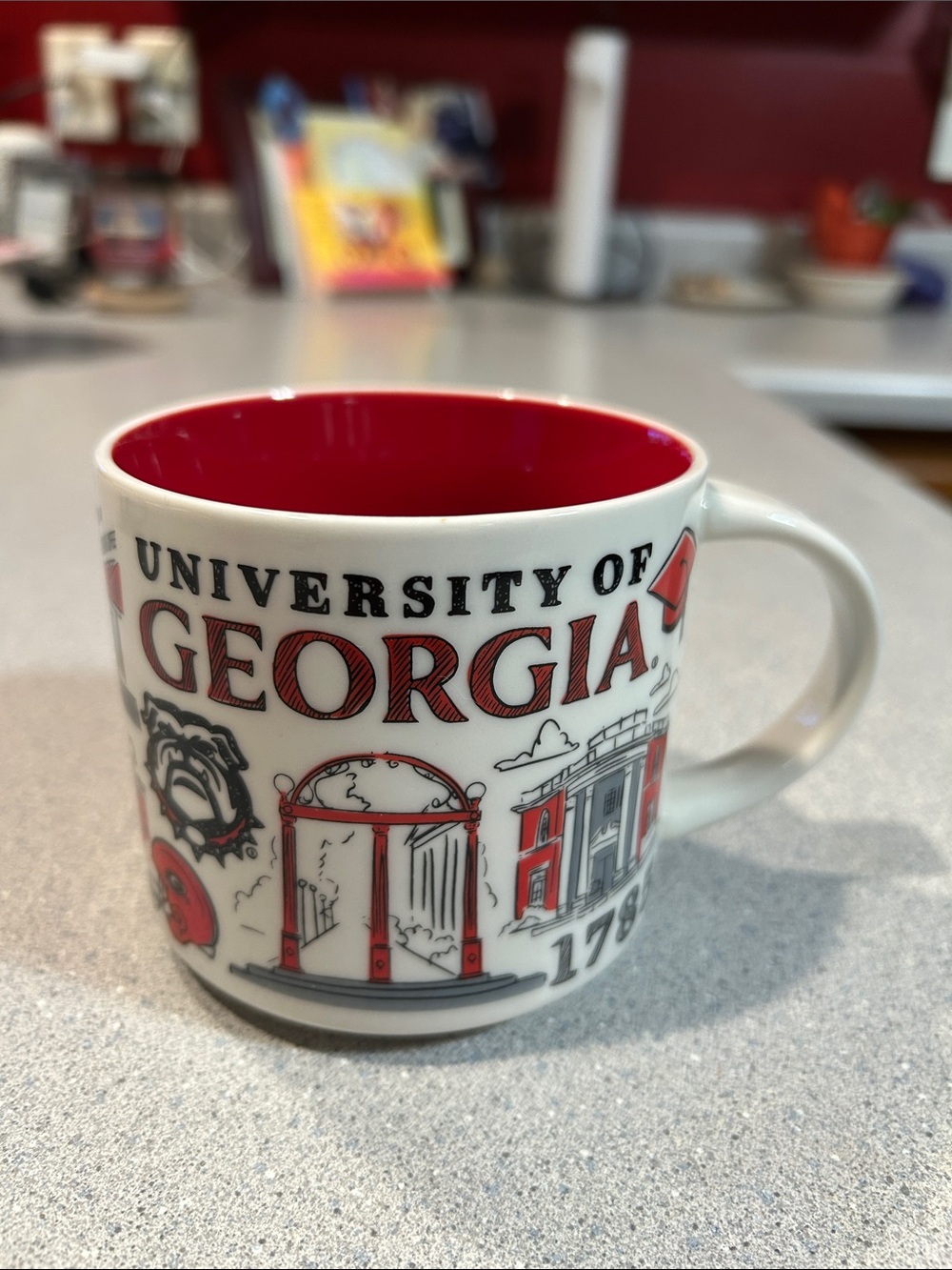 Starbucks University of Georgia Red & White “Been There Series” 14 oz Coffee Mug